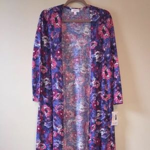 Lularoe Sarah Cardigan Duster Floral Size Medium